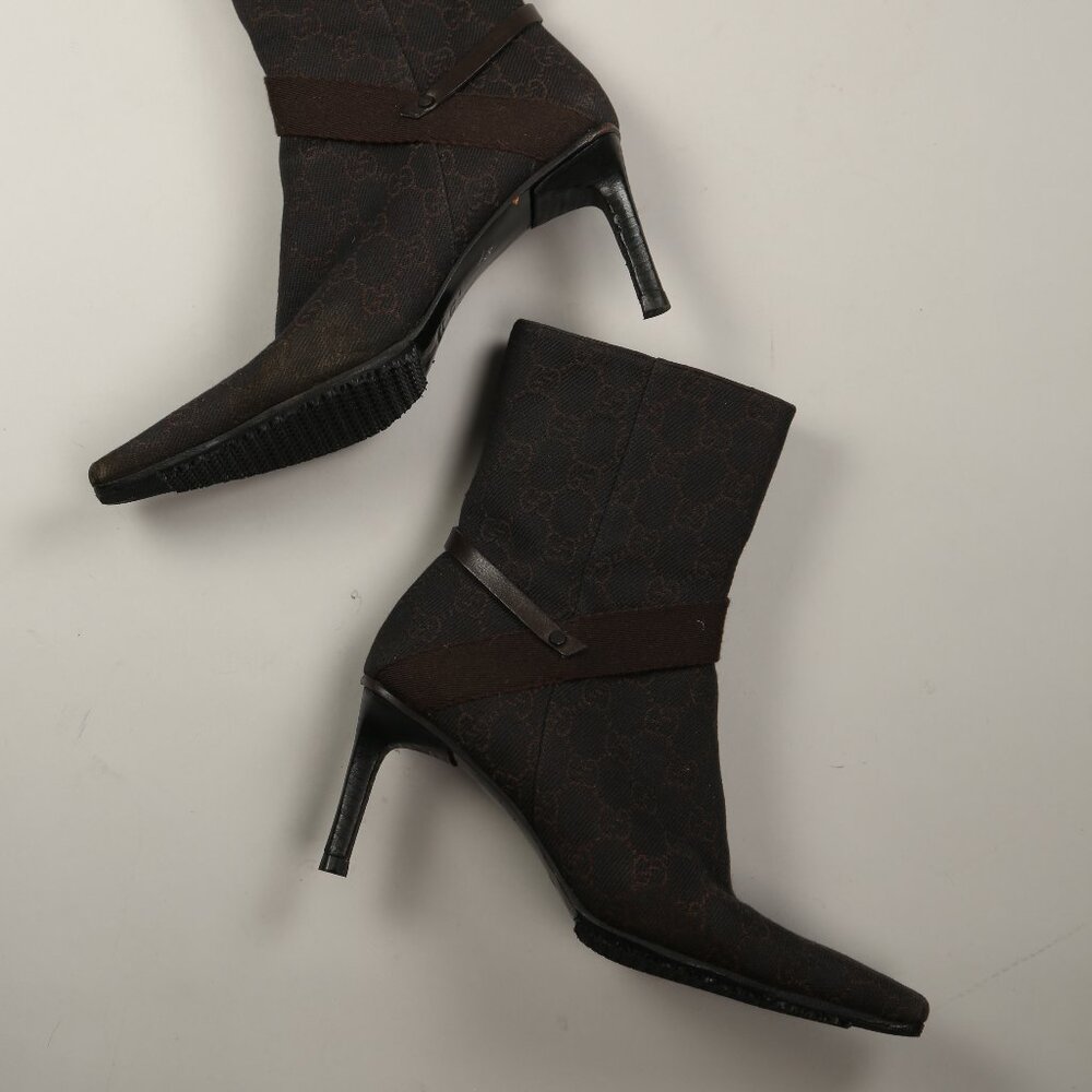 GUCCI GG Monogram Ankle Boots - Picture 3 of 8
